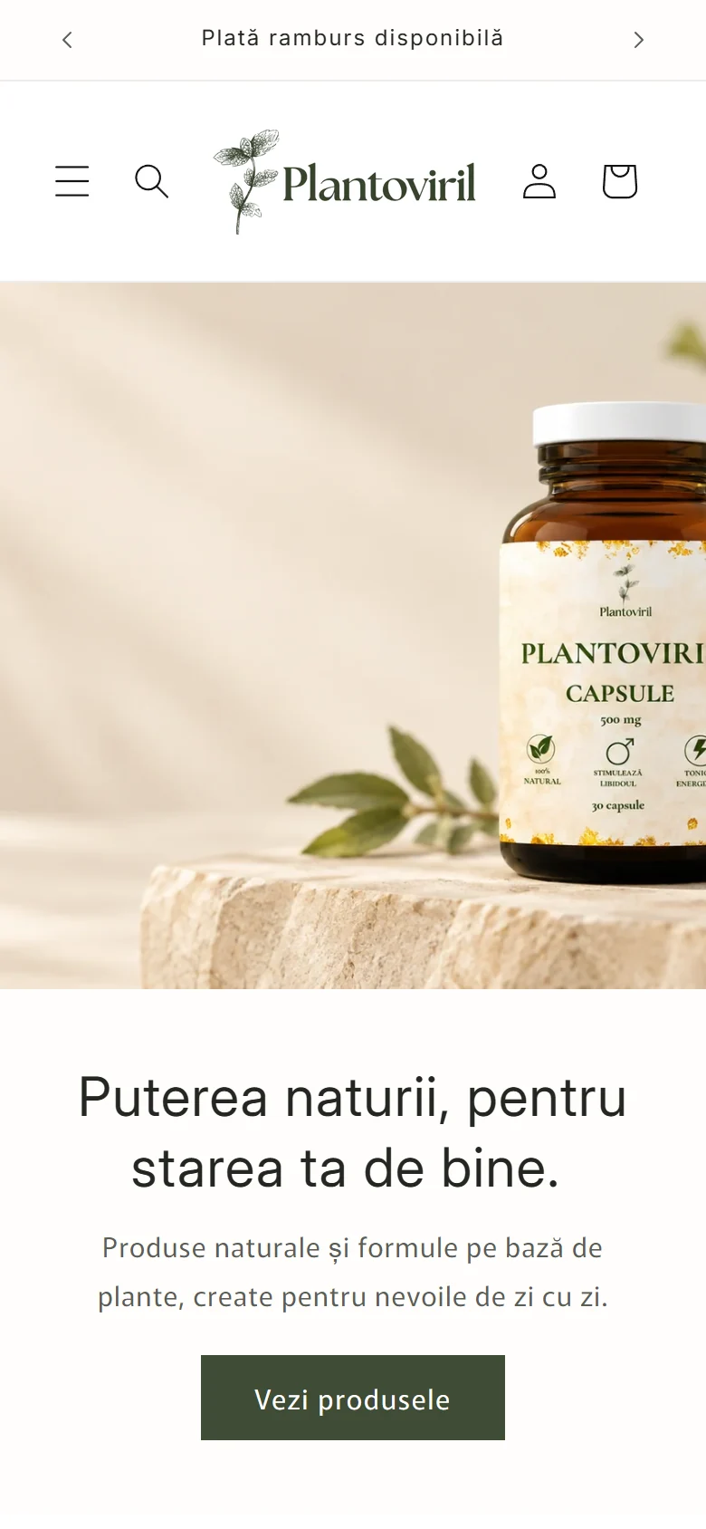 Plantoviril — mobile website