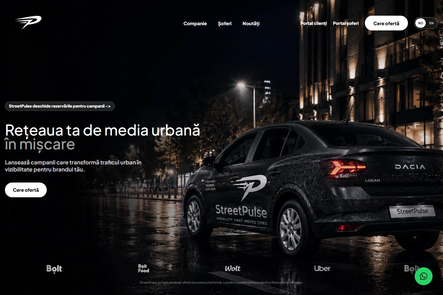 Website-ul public Street Pulse